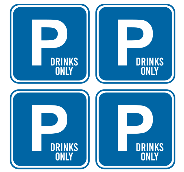 Dessous de verre citation avis de boissons réservées - TenStickers