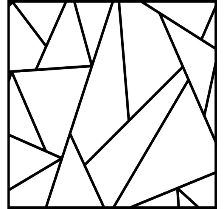 Dessous de verre lignes noires géométriques - TenStickers