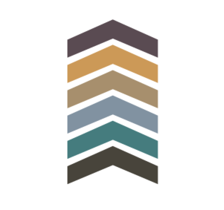 Dessous de verre motif chevrons superposés - TenStickers