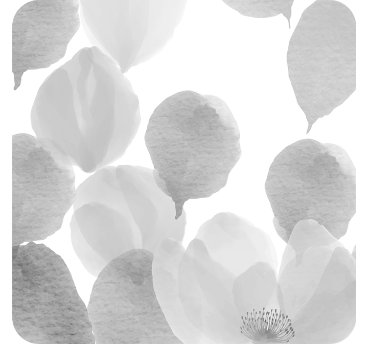 Dessous de verre pétales gris doux - TenStickers