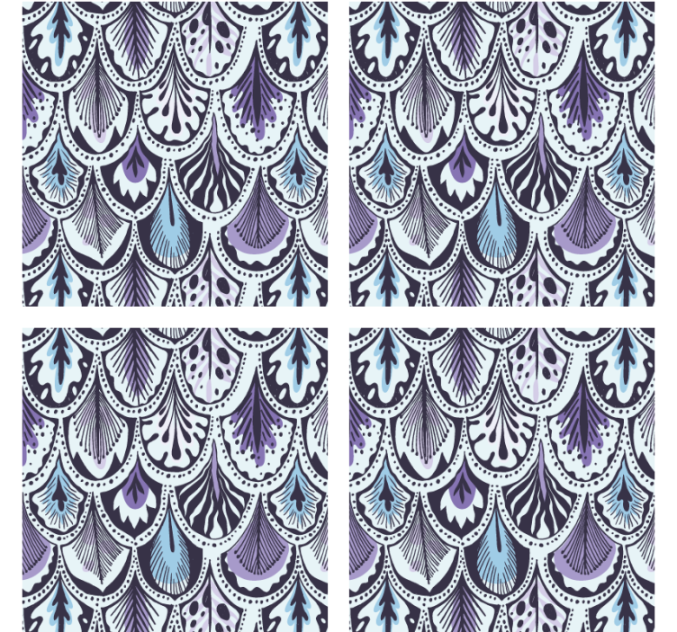 Dessous de verre motif feuilles élégantes - TenStickers