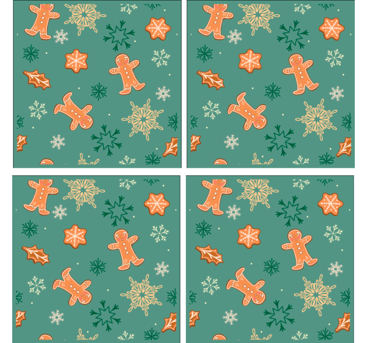 Dessous de verre noël motif biscuit en pain d'épice - TenStickers