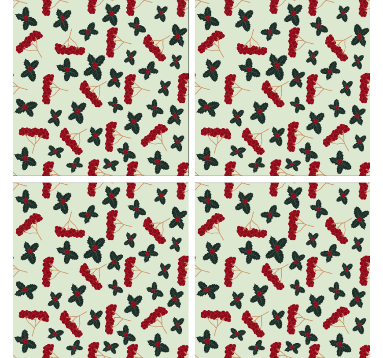 Dessous de verre motif floral inspiré - TenStickers