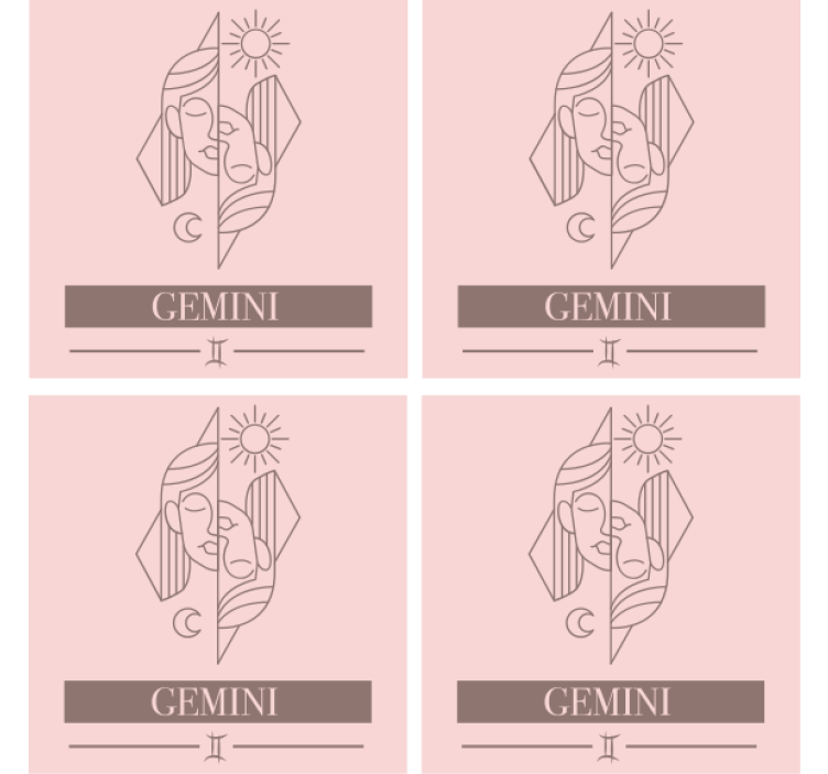 Dessous de verre citation signes du zodiaque - TenStickers