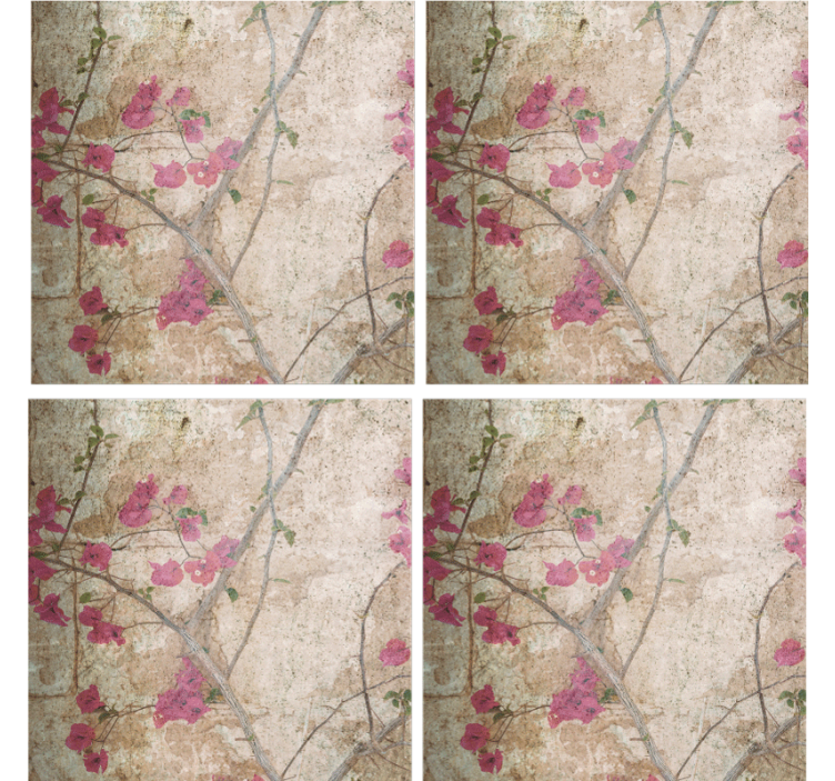 Dessous de verre motif floral texturé - TenStickers