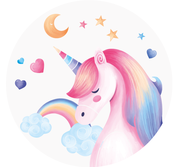 Licorne arc-en-ciel plus de sous-verres - TenStickers