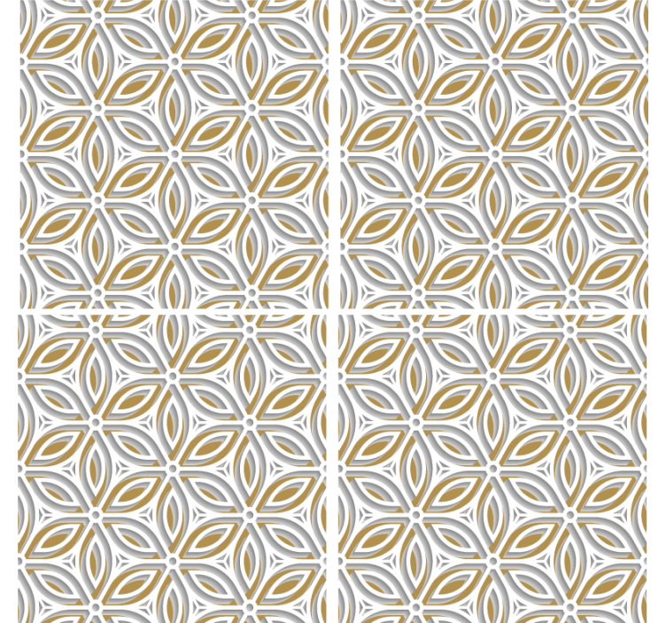 Dessous de verre Élément floral complexe - TenStickers