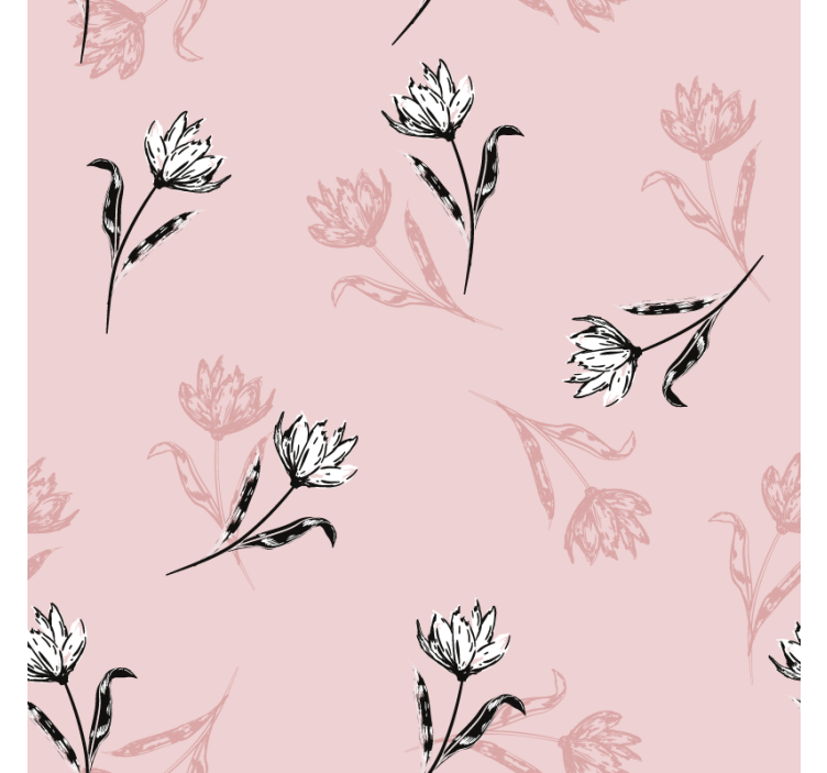 Dessous de verre motif floral aux teintes douces - TenStickers