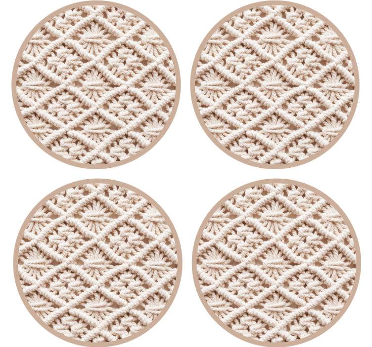 Dessous de verre motif crochet complexe - TenStickers