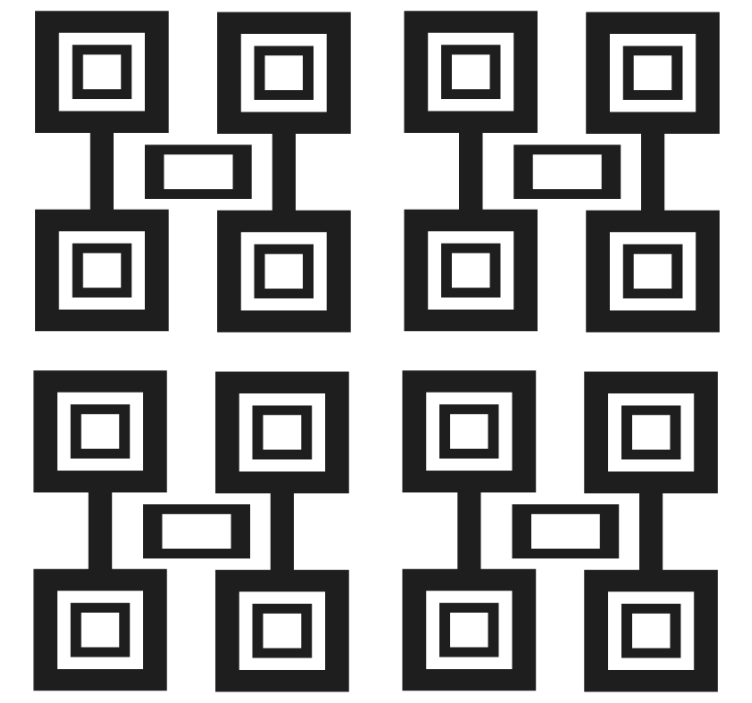 Dessous de verre motif carré noir - TenStickers