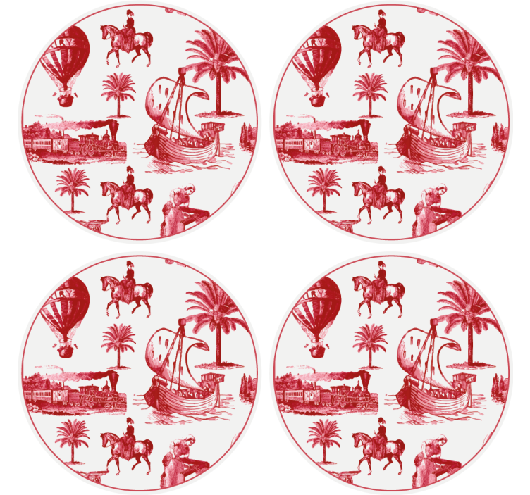 Dessous de verre vintage scène nautique vintage - TenStickers