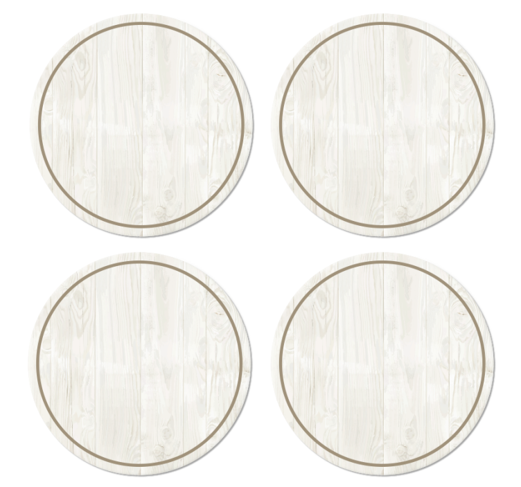 Dessous de verre vintage Bois blanc - TenStickers