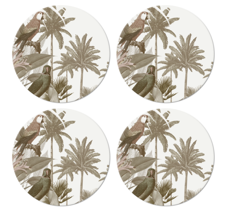 Dessous de verre vintage Faune tropicale vintage - TenStickers