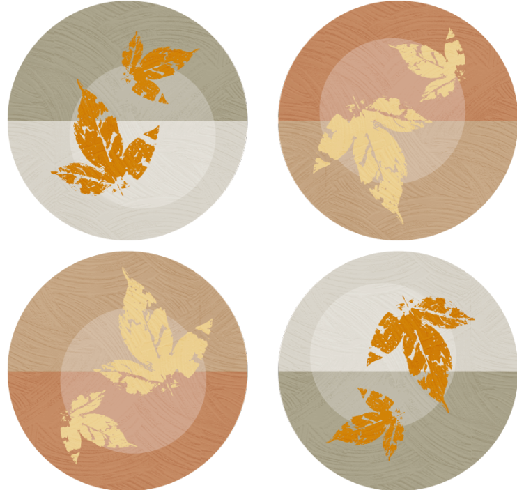 Dessous de verre moderne motifs de feuilles - TenStickers
