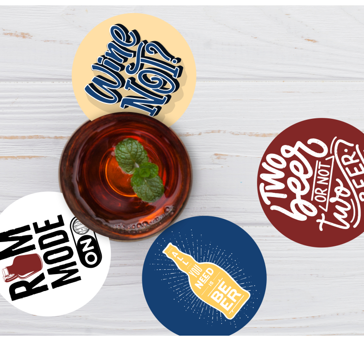 dessous de verre vintage Bar citations drôles - TenStickers