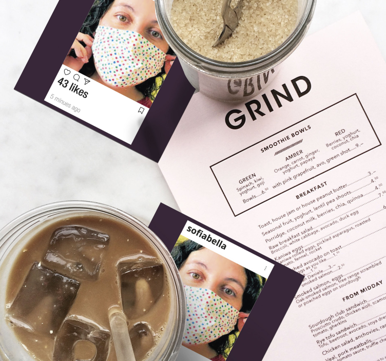 Dessous de verre personnalisable Instagram - TenStickers