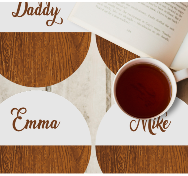 dessous de verre personnalisé Marbre en bois - TenStickers