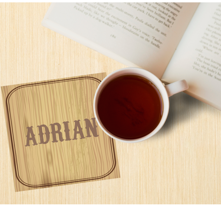 Dessous de verre personnalisé Nom d'usage - TenStickers