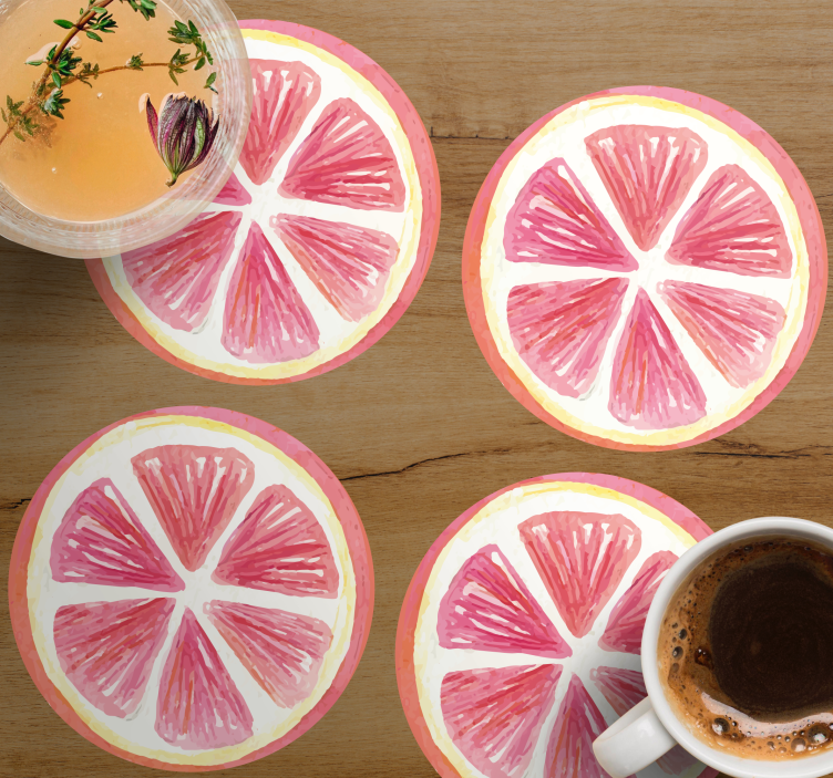 Dessous de verre moderne Pamplemousse agrumes - TenStickers