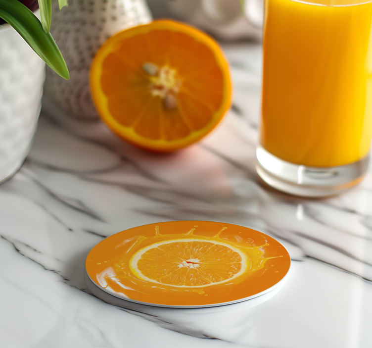 Dessous de verre du jus d'orange - TenStickers