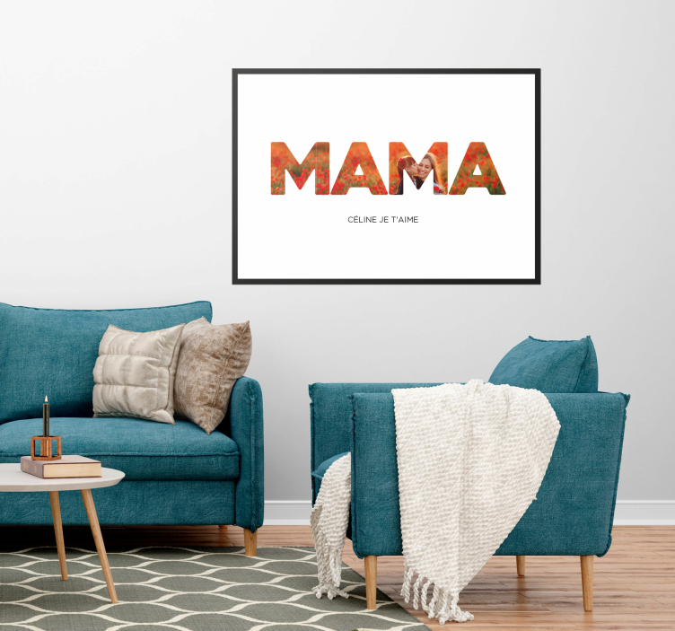 Poster salon maman je t'aime. - TenStickers