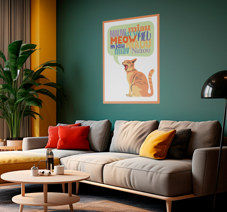 Poster chambre enfant les chats miaulent - TenStickers