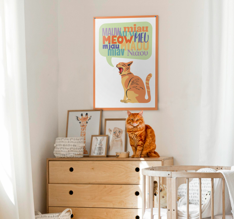 Poster chambre enfant les chats miaulent - TenStickers