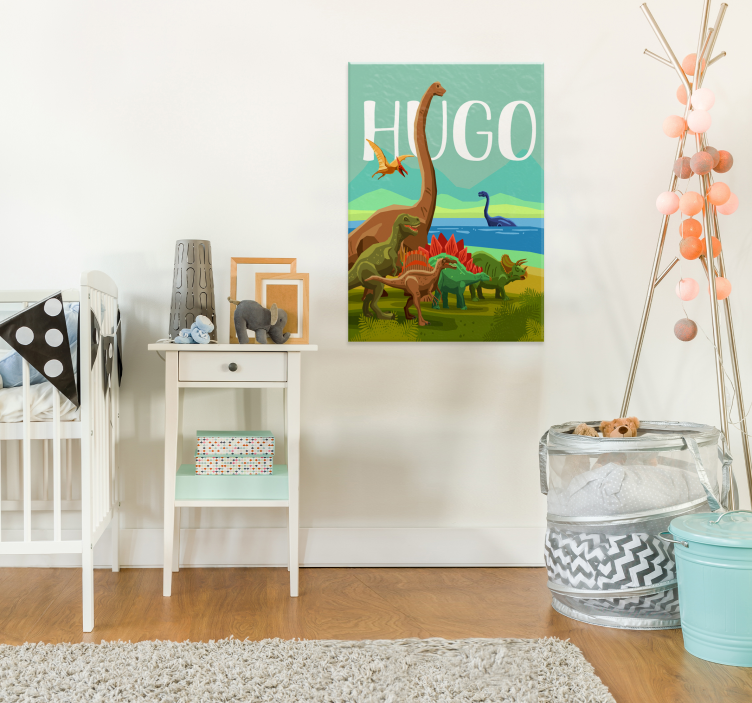 Affiche de nom personnalisé de dinosaure - TenStickers