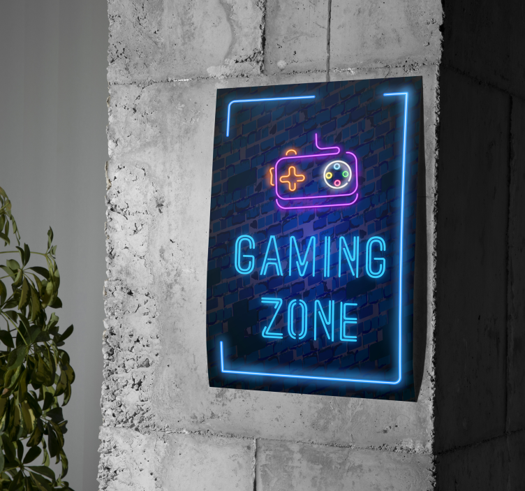 Poster jeux vidéo gaming zone - TenStickers