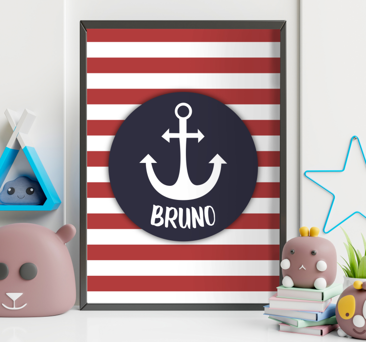 Poster ados ancre de marin personnalisable - TenStickers