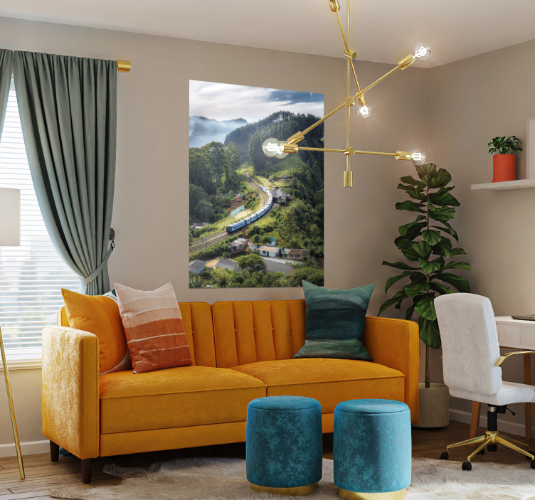 Affiche de train de paysage de paysage - TenStickers