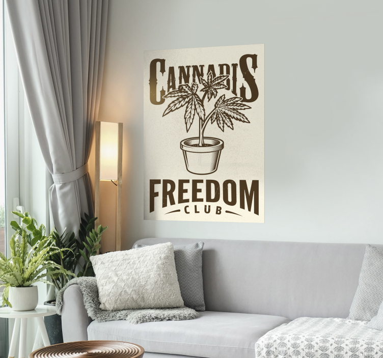 Impression d'affiche de club de cannabis - TenStickers