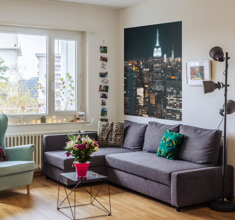 Poste de new york la nuit - TenStickers