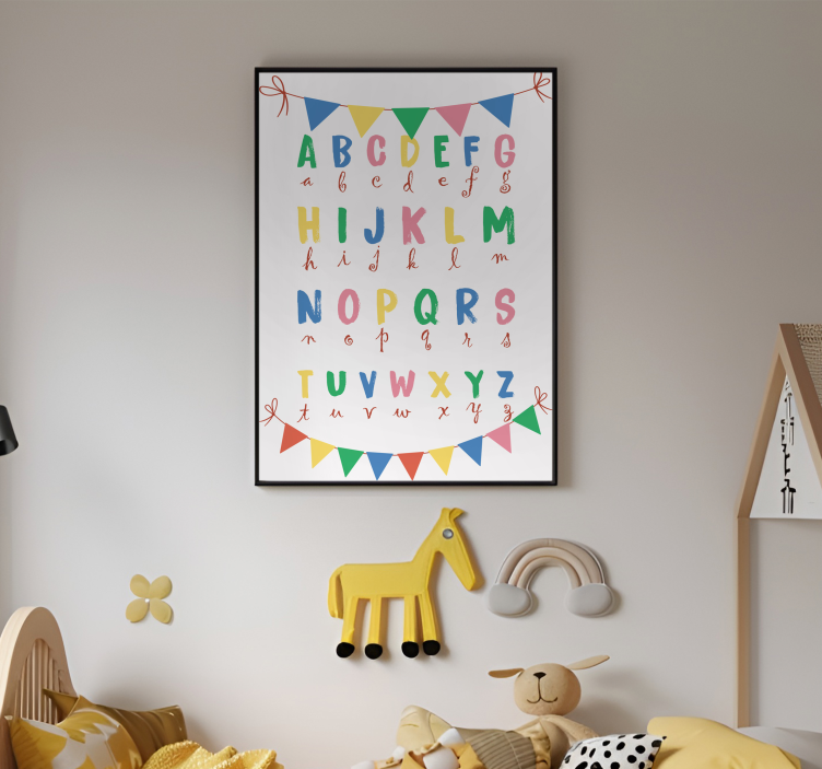 Poster chambre enfant majuscule et alphabet bas - TenStickers