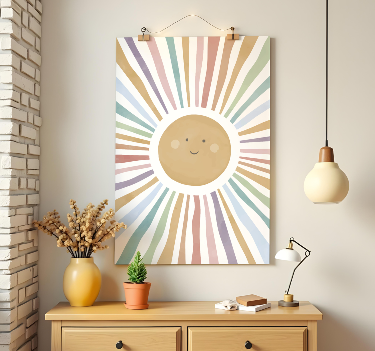 Poster chambre enfant soleil heureux - TenStickers