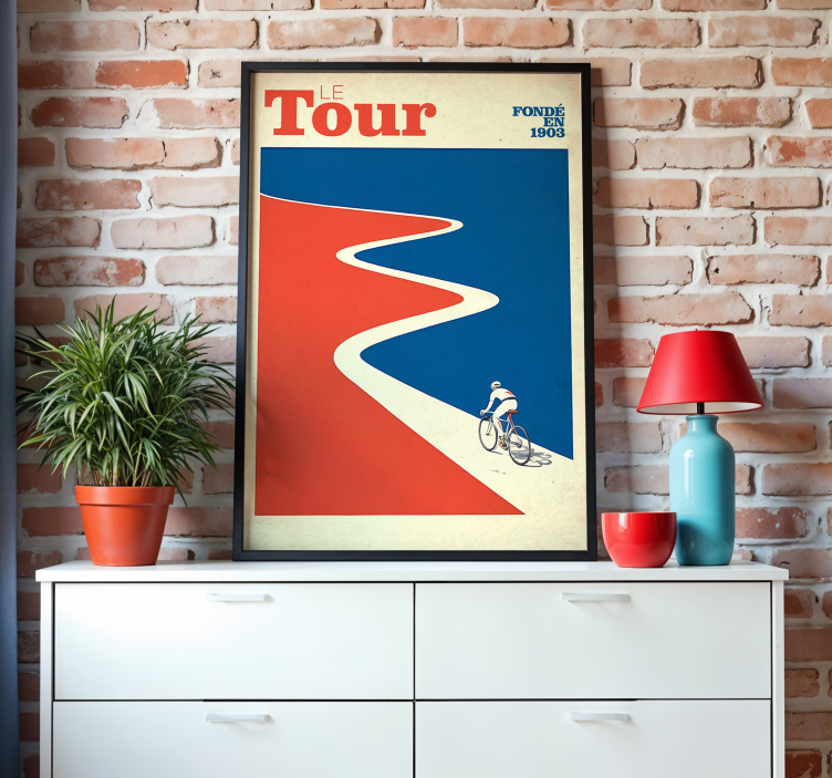 Poster cyclisme tour vintage - TenStickers