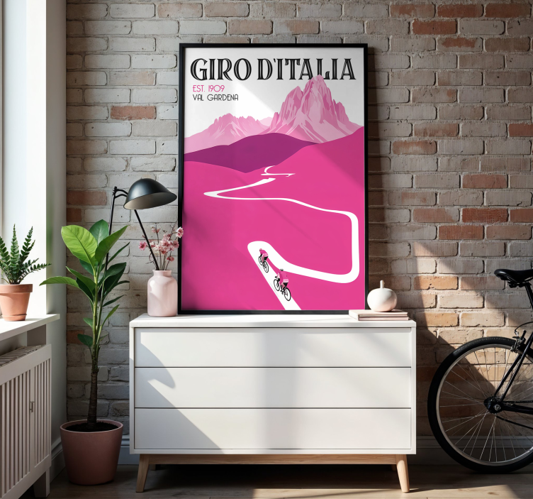 Poster cyclisme val gardena - TenStickers