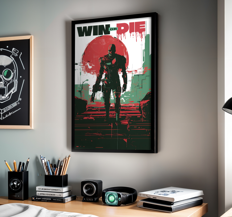 Poster jeux vidéo cyber-androïde - TenStickers