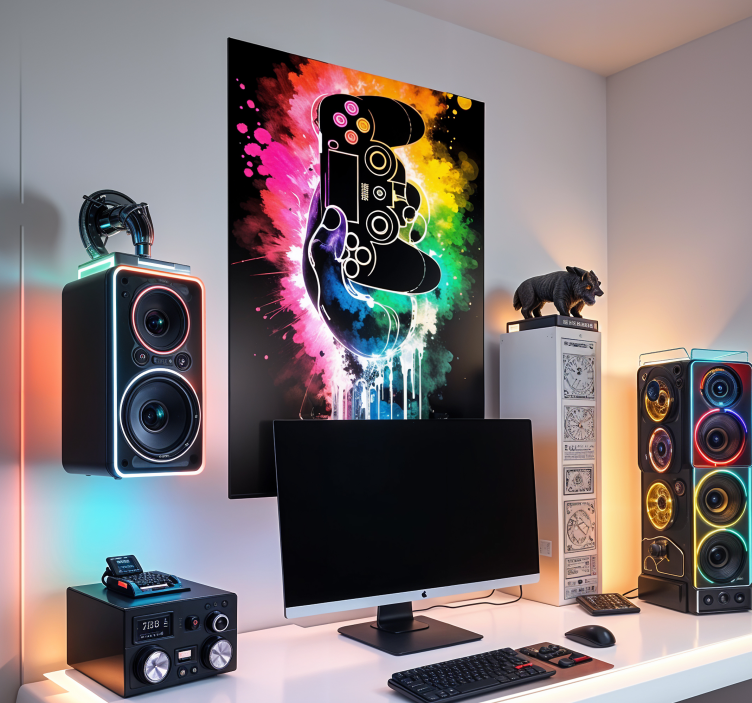 Poster jeux vidéo explosion gamer - TenStickers