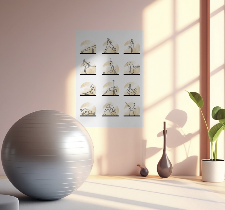 Poster les postures de yoga - TenStickers