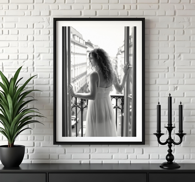 Poster photo réaliste dame dans une matinée - TenStickers