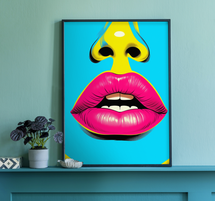 Poster pop art bouche sexy - TenStickers