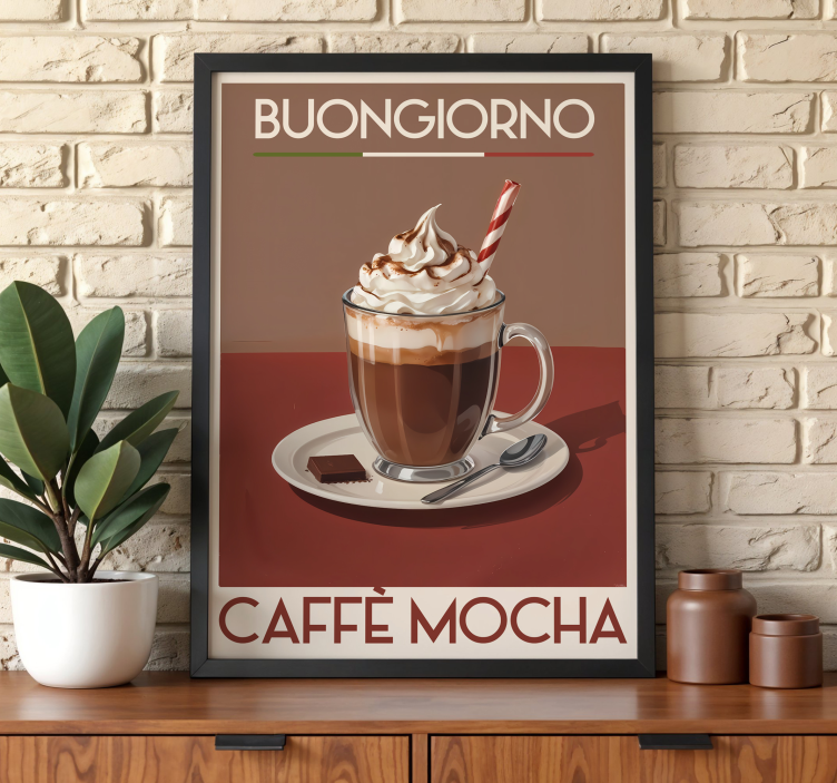 Poster vintage café mocha - TenStickers