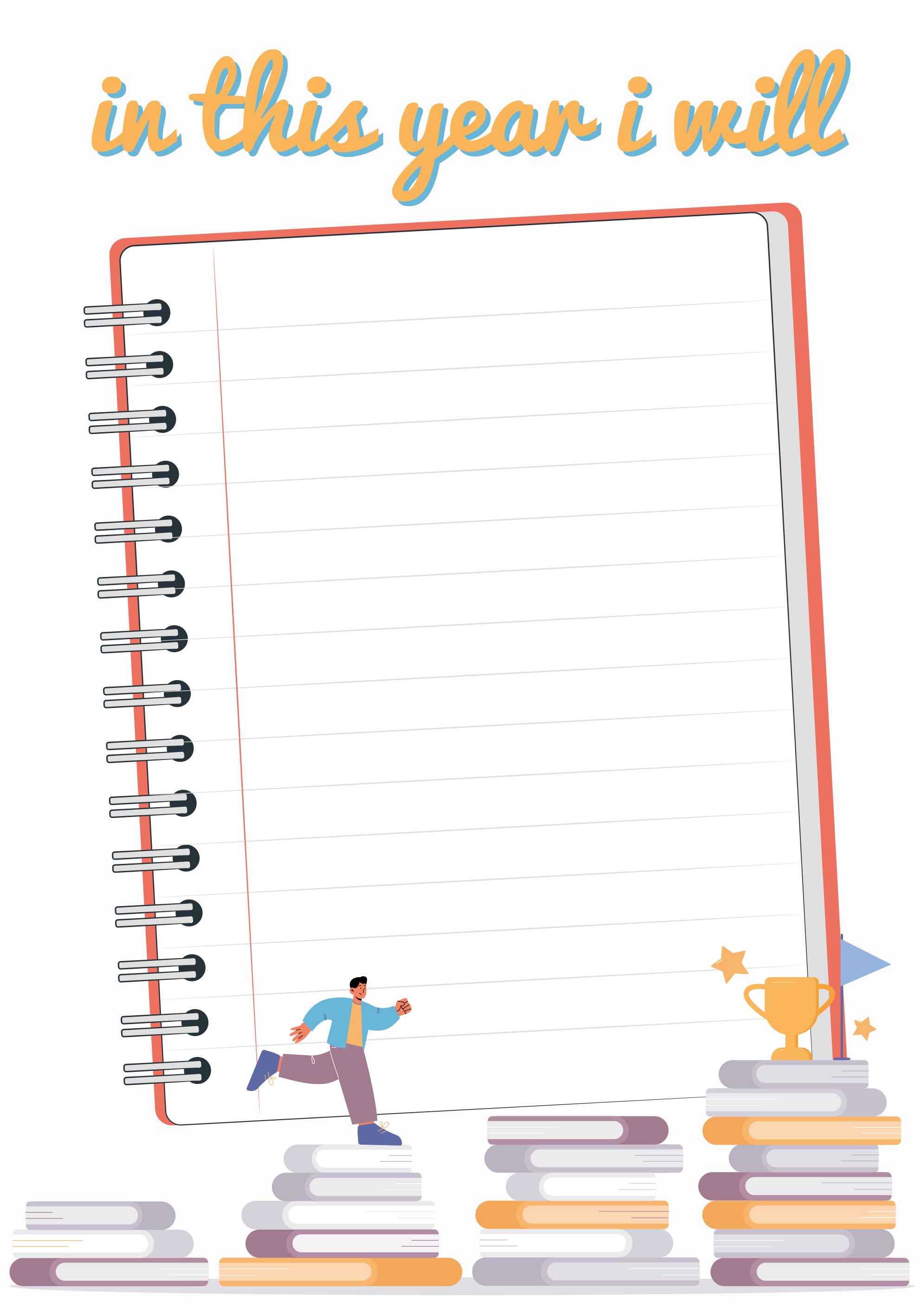 Poster liste objectifs pour l'année - TenStickers
