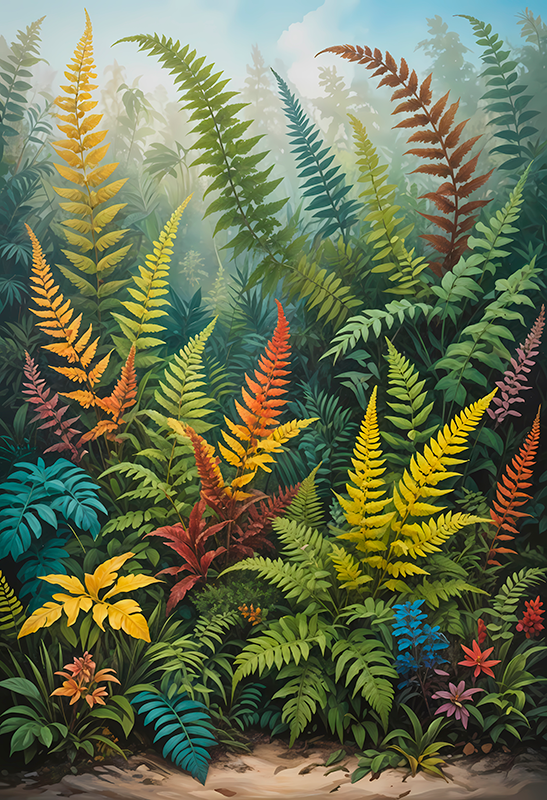 Poster dessin artistique jungle étrange - TenStickers