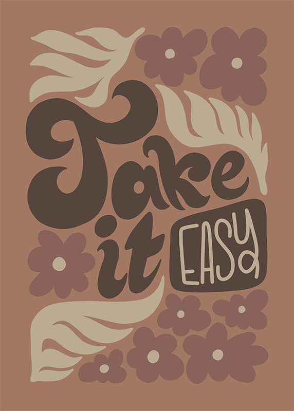 Poster phrases take it easy - TenStickers