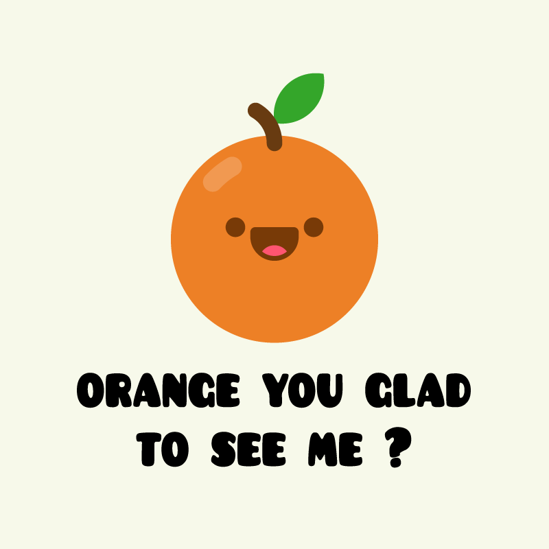 Poster cuisine citation humoristique orange - TenStickers
