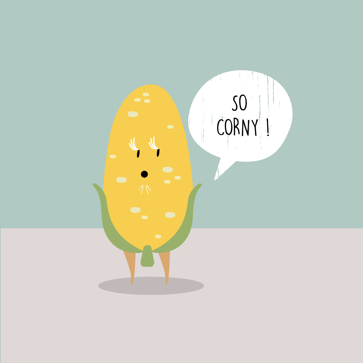 Poster cuisine jeu de mots drôle si maïs - TenStickers