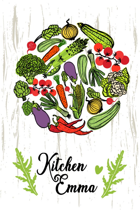 Poster cuisine avec des légumes - TenStickers