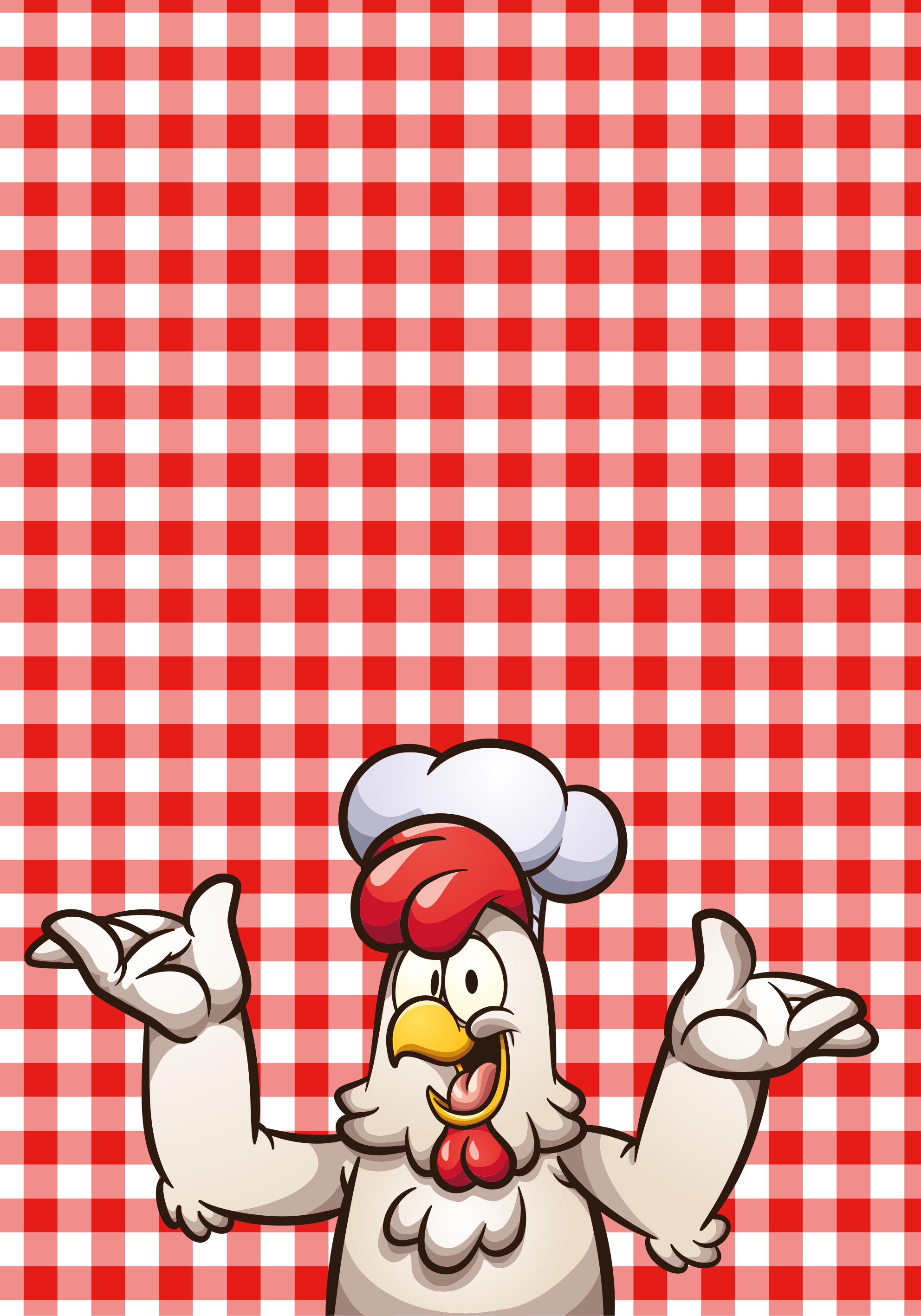 Poster cuisine poulet cartoon chef - TenStickers